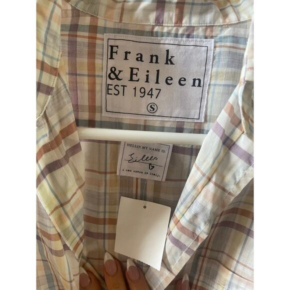 Frank & Eileen the Eileen relaxed linen blend button up shirt size small - Picture 13 of 13